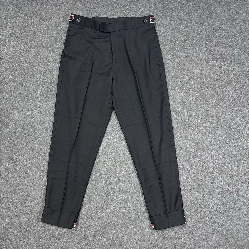 Thom Browne New York Wool Dress Trousers Black Mens 30x31 Made in Japan